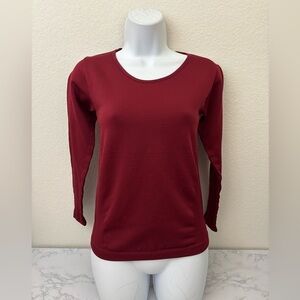 Jera Fashion Collection Long Sleeve Pullover Top Women’s S Red Fleece Lined​​